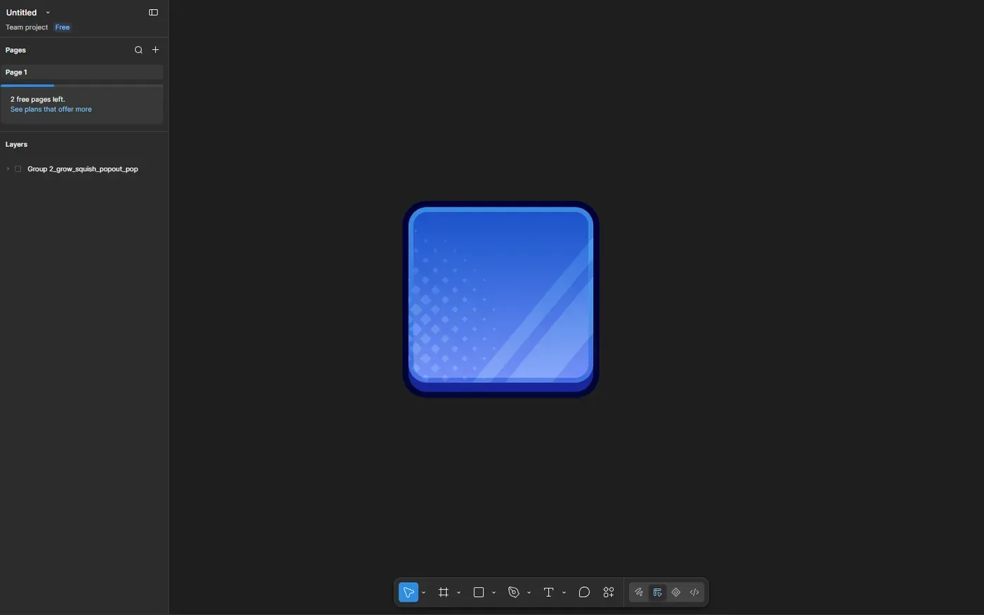 Botón diseñado en Figma con sus capas